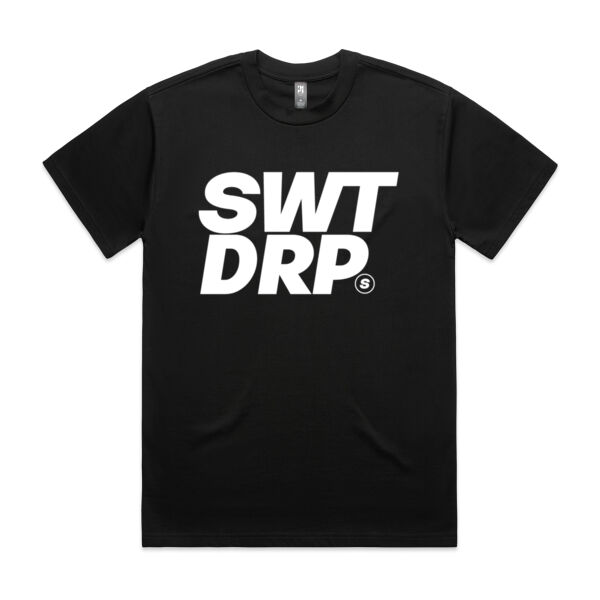 Block Print - White - Mens Heavy Tee Thumbnail